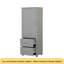 Grande armoire de rangement pour salle de bain, armoire de rangement autoportante avec deux tiroirs et tablette réglable, panneau de fibres à densité moyenne avec finition peinte, gris-901230111