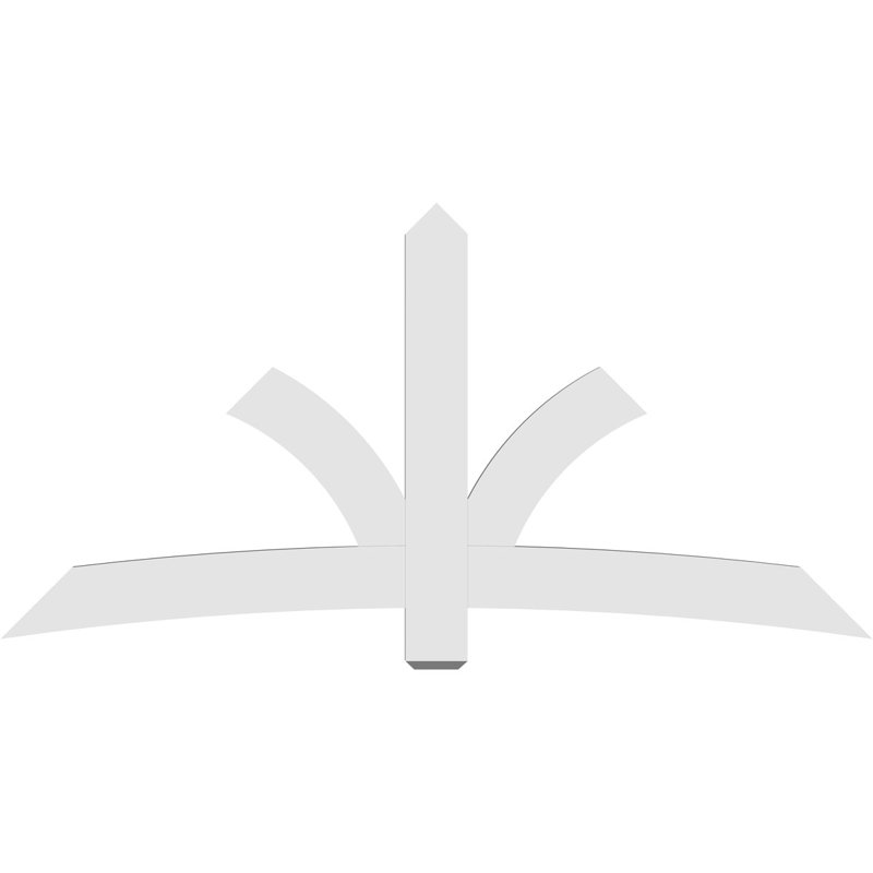 Davenport Architectural Grade Gable Bracket, 42" H x 84" W (Pitch: 12/12), 2" D x 6" F, PVC