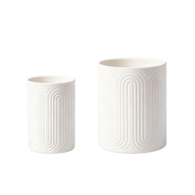 Ceramic / Porcelain Round Utensil Crock
