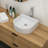 16.07"X13.66" Ceramic Vessel Bathroom Sink - Modern, White, Stain , Sophistication Bath Upgrade Choice