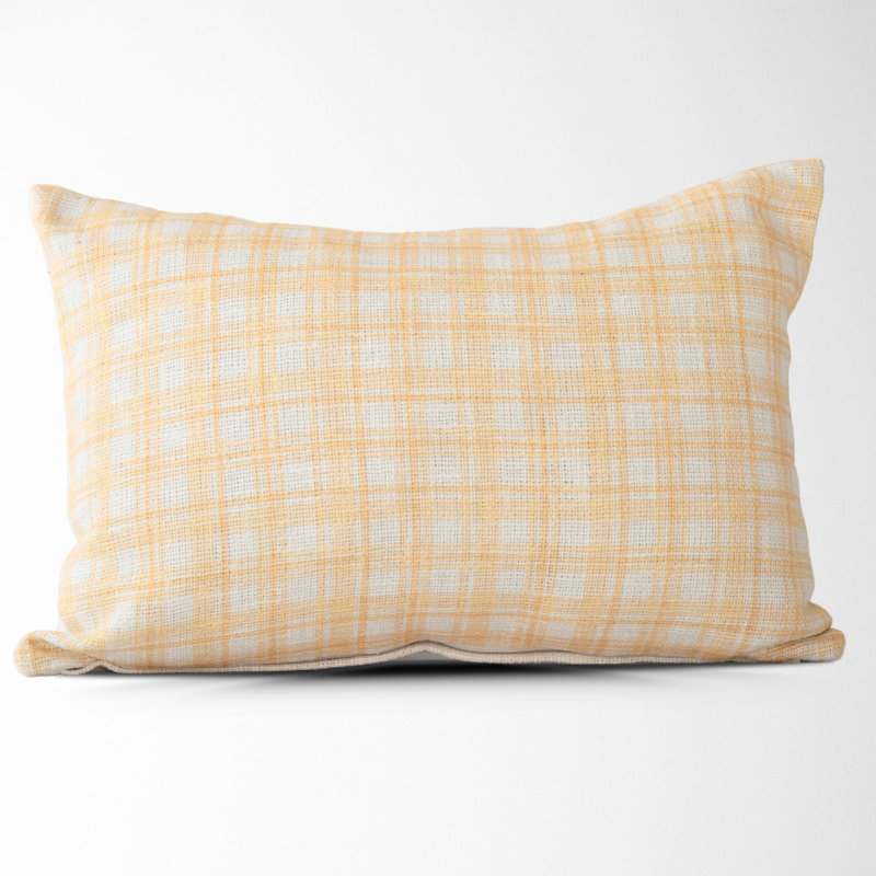 Cotton Pillow Cover, Gold Floral
