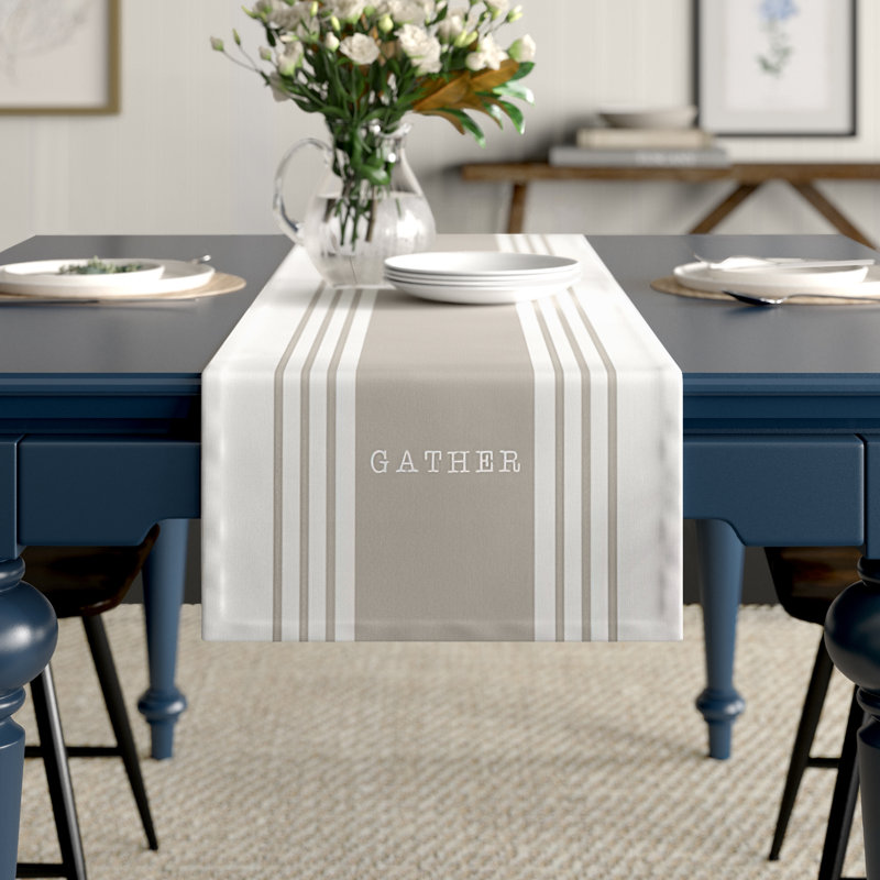Tagahone Striped Thanksgiving Table Runner, 72" x 16"