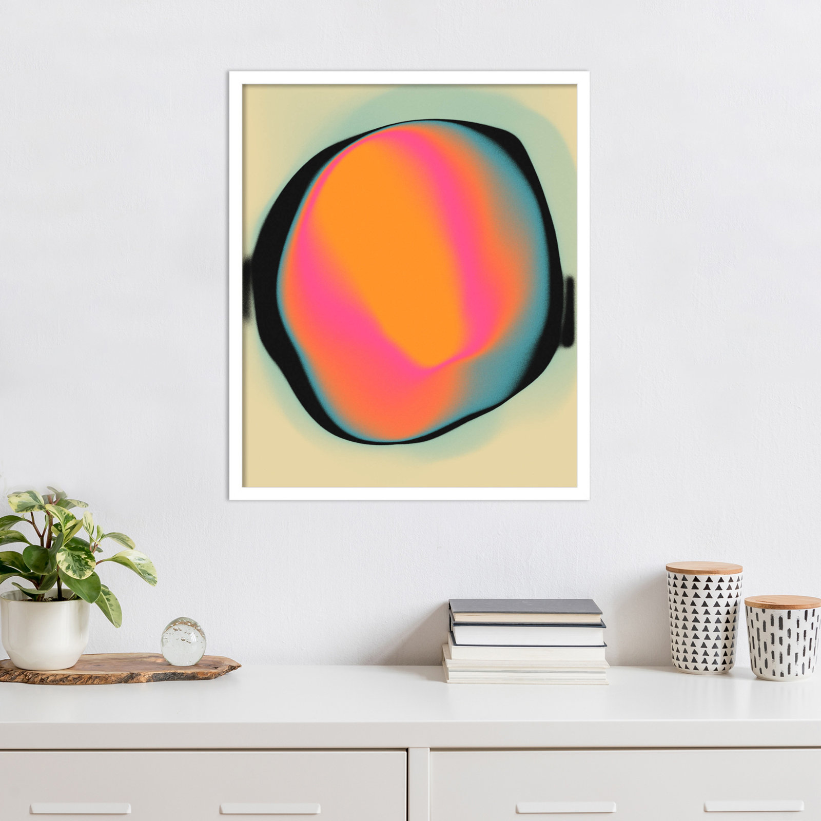 Ghost 2 Print by Jazzberry Blue, White, 25" H x 21" W x 1" D