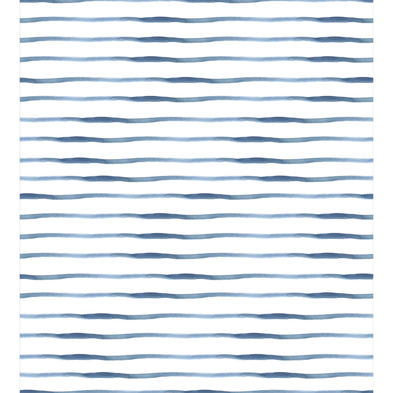 Twin Blue and White Striped Microfiber Duvet Cover Set