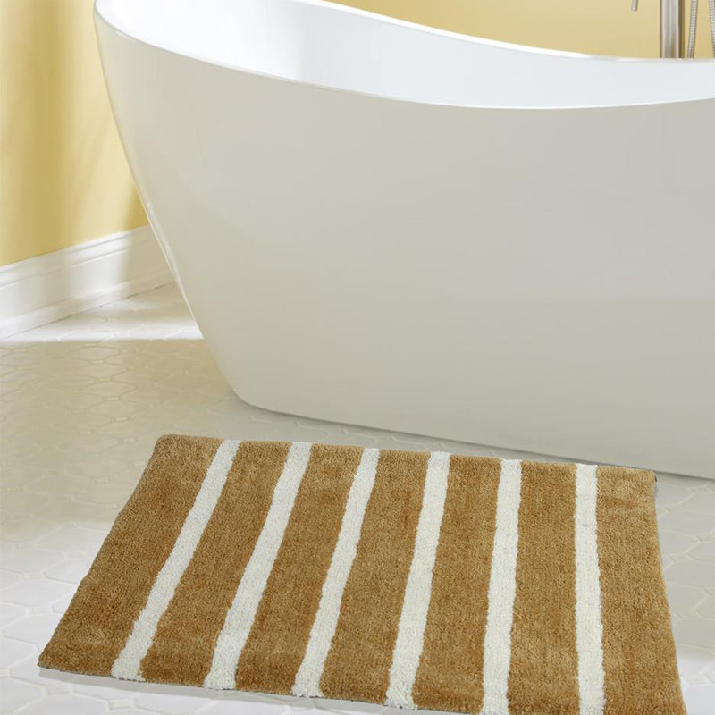 Engleside Non-Slip Bath Rug, 17" W x 34" L, Beige