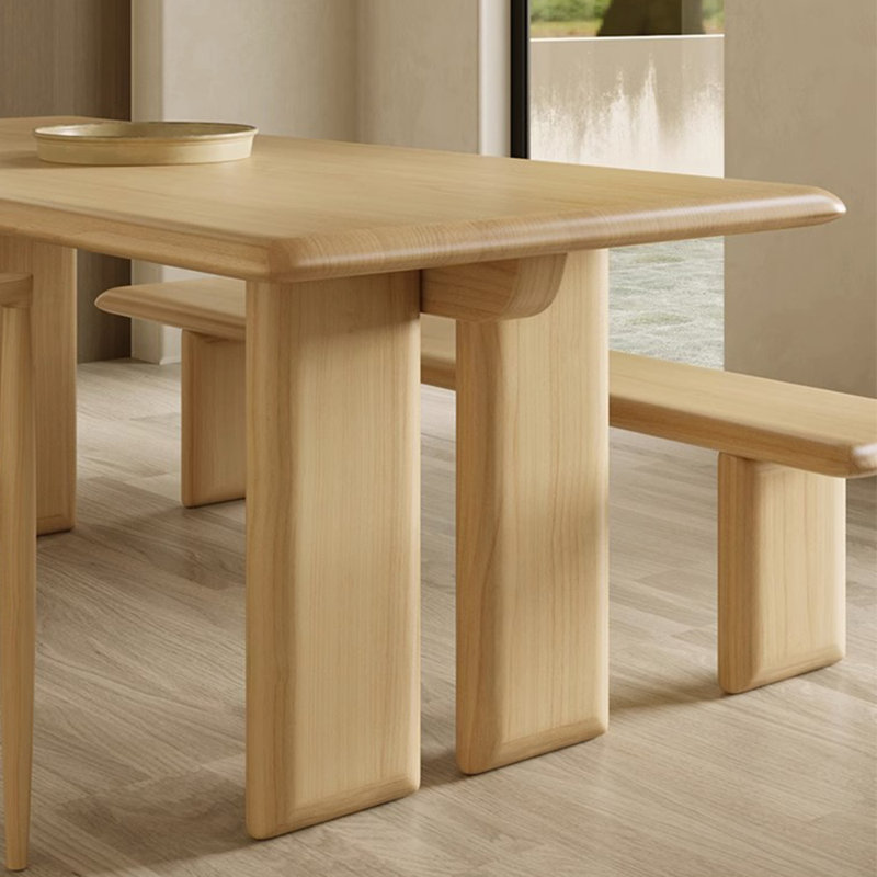 Purington Modern simple solid wood dining table, 29.5"H x 78.7"L x 31.4"W
