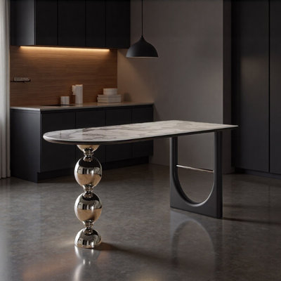 Modern Unique Design Rock Slab Dining Table