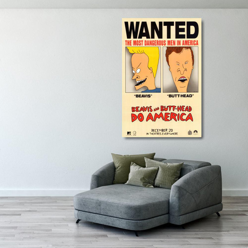 Beavis et bout à bout, H 40 po x l 27 po