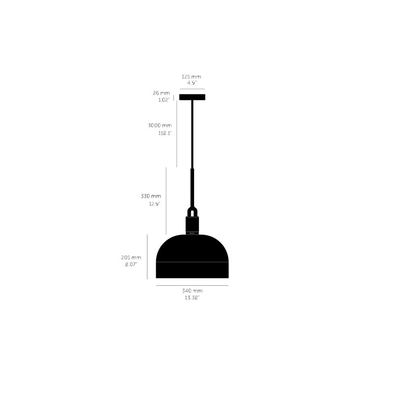 1 - Light Pendant, Brass