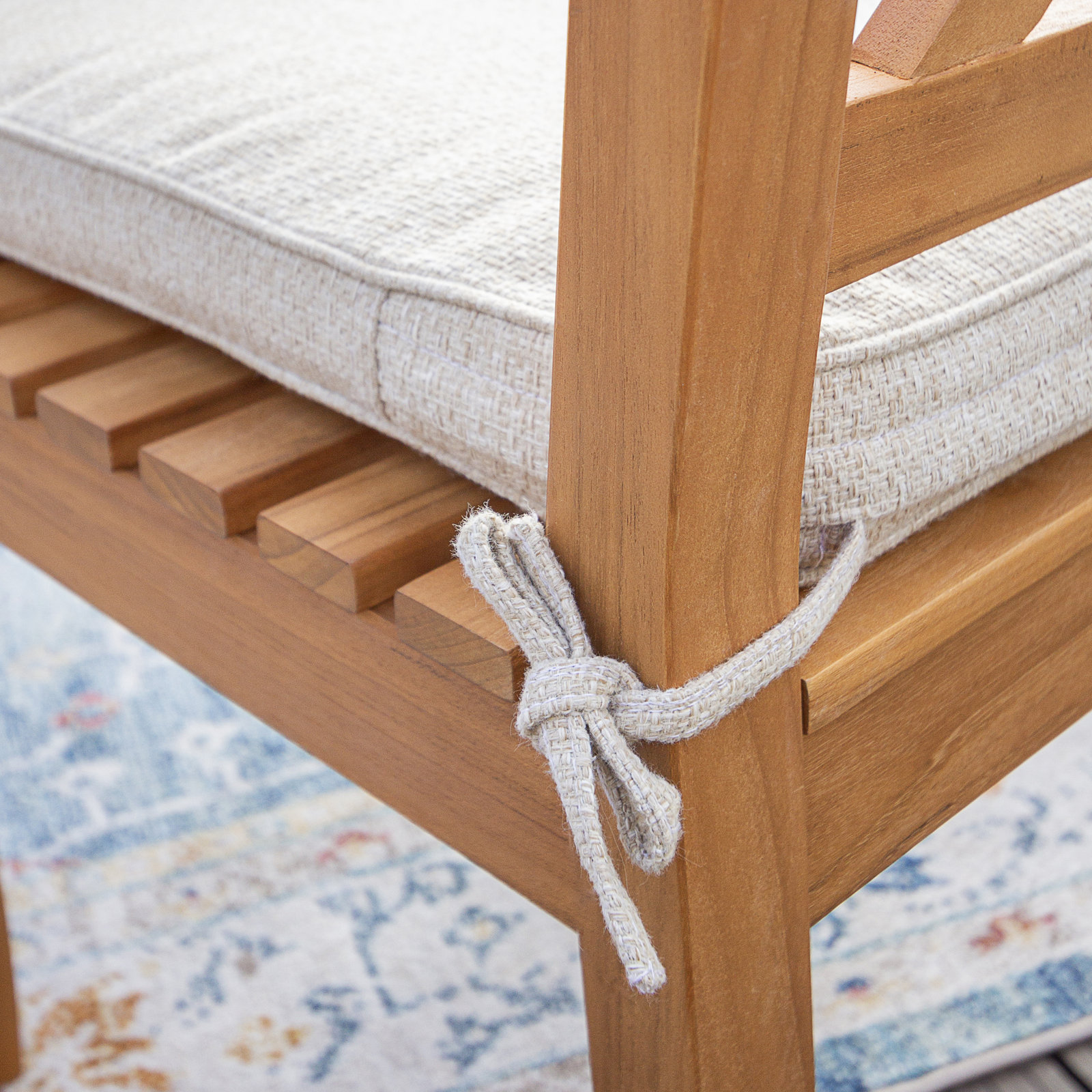 Davida Teak Patio Armchair with Cushion
