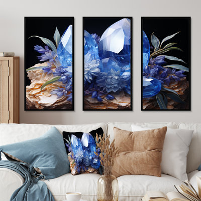 Blue Ethereal Quartz Spiritual Stone II - Spiritual Stone Wall Art