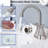 Bathroom faucet with 360 degree turn spout-110825925