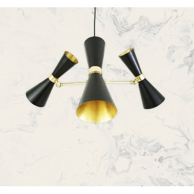Lustre cylindrique en bois Spoutnik à 3 lumières Lecco