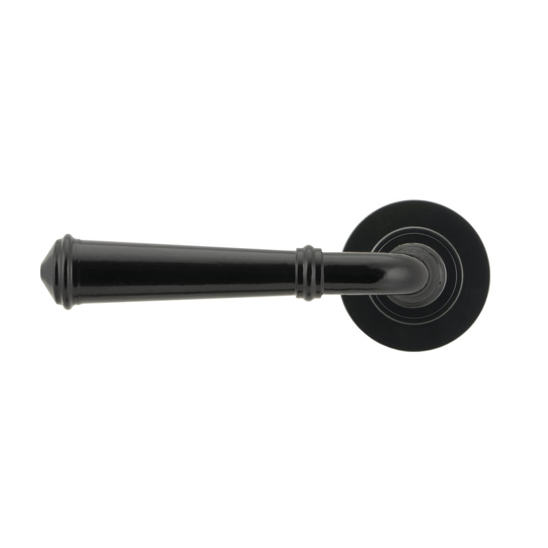Regency Lever on Rose Set (Plain), Black