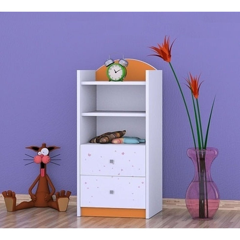 Nadia 96cm H Kids Cube, 92cm H x 45cm W x 34cm D, Orange