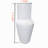 One Piece Elongated Toilet, Large Size Siphonic Dual Flush 1.1/1.6 GPF, Floor-Discharge Compact Water-Saving Toilet, Glossy White