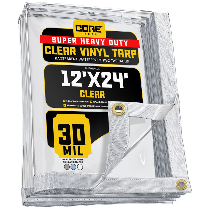Bâche en vinyle 30 mil Extreme, Transparent, H 288 po x l 144 po x P 1 po