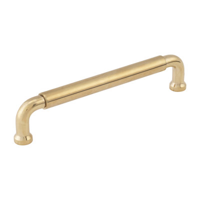 Edgewood Collection Handle Pull - 6-5/16" Center to Center Cabinet Pull Unlacquered Polished Brass - Transitional Hardware for Drawers & Cabinets