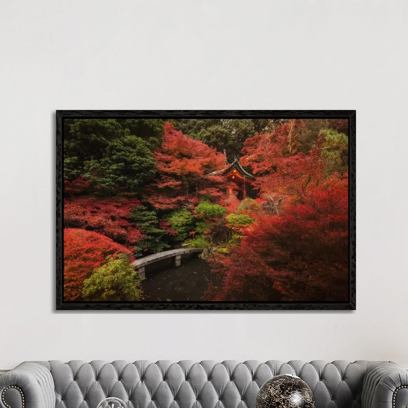 Autumn In Japan XII by Daniel Kordan - Print on Canvas, Black Framed, 66.04 cm H x 45.72 cm W