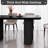 62.99" Modern Rectangle Black Dining Table Set with 6 Chairs for Kitchen, Bar, Living Room-1477941972-1477941973
