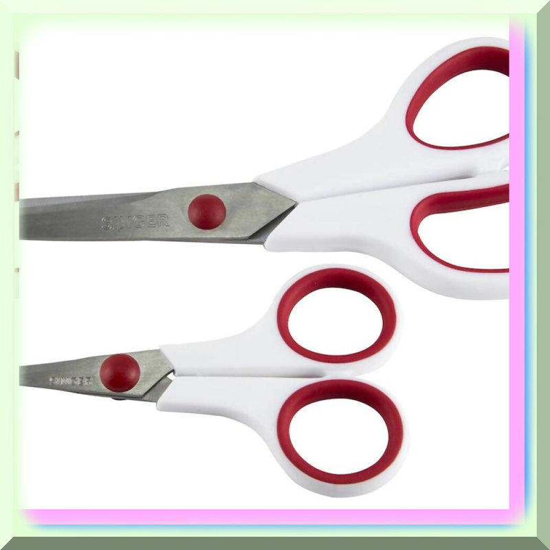 White Fabric Scissors Set