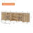Scarlett Buffet Cabinet With 4 Glass Doors, Shelves, and Drawers-1576161021