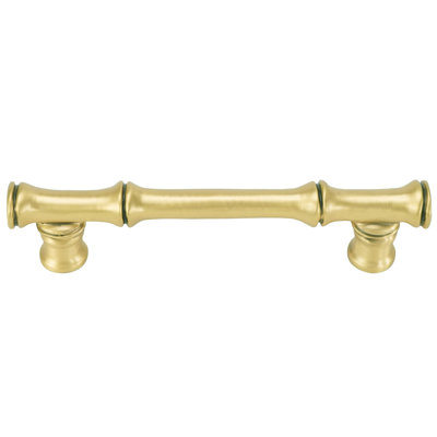 Bamboo 5 inch center to center pull  in finish Museum Gold