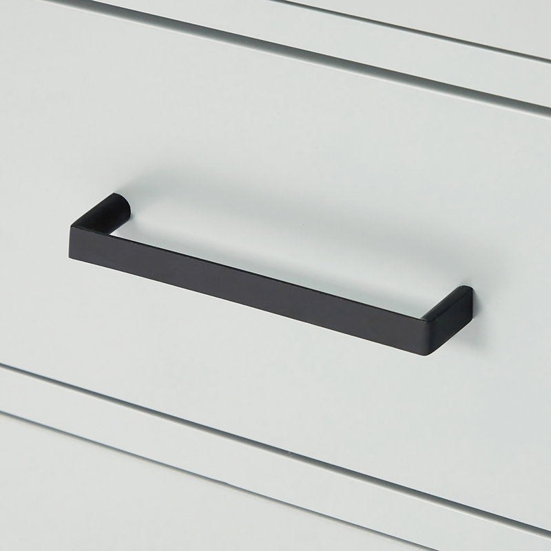 60" Double Bathroom Vanity Base Only, Matte Black, Gray