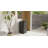 Badeloft Square Stone Resin Freestanding Pedestal Bathroom Sink SB-01-MBLK in Matte Black-71525563