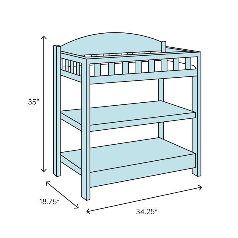 Gateway 2-in-1 Changing Table with Pad, Grey