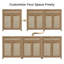 Meuble télé modulaire en bois avec portes en rotin, console multimédia extensible avec rangement à tiroirs, centre de divertissement combiné 2 pièces pour le salon