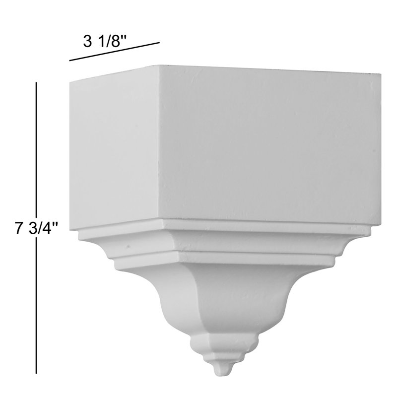 Primed Polyurethane Crown Moulding Outside Corner Block