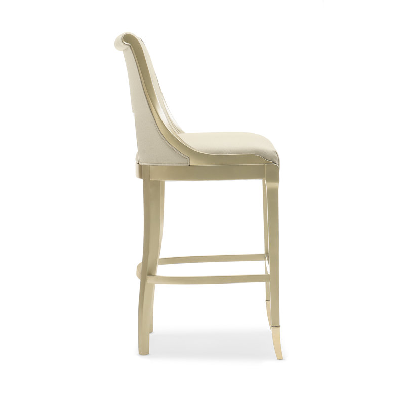 Caracole Classic Upholstered Stool, Bar Stool (29.63" Seat Height)