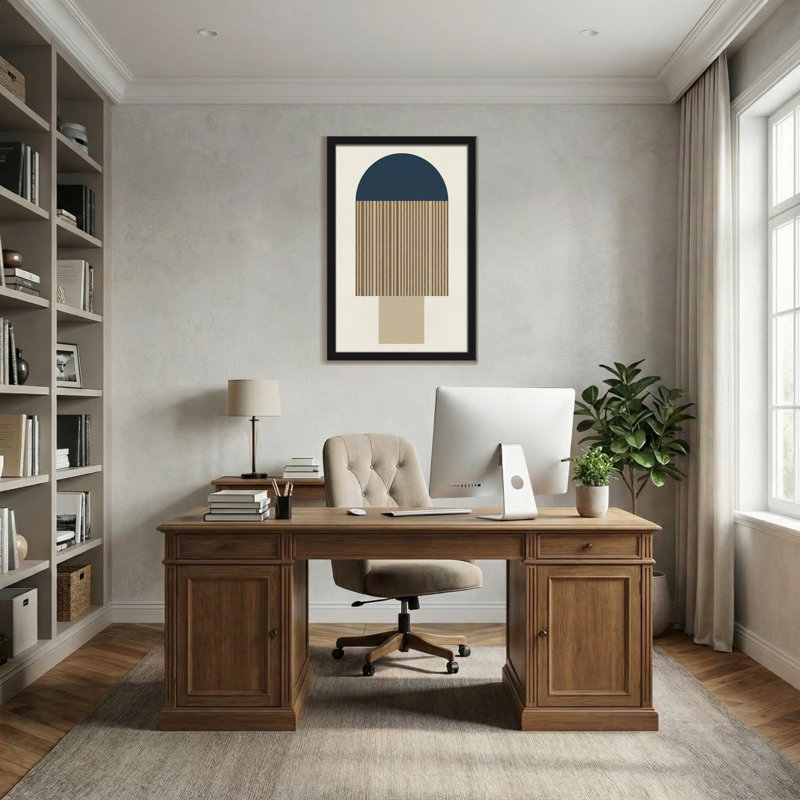 Motif géométrique abstrait crème glacée, H 30 po x l 20 po