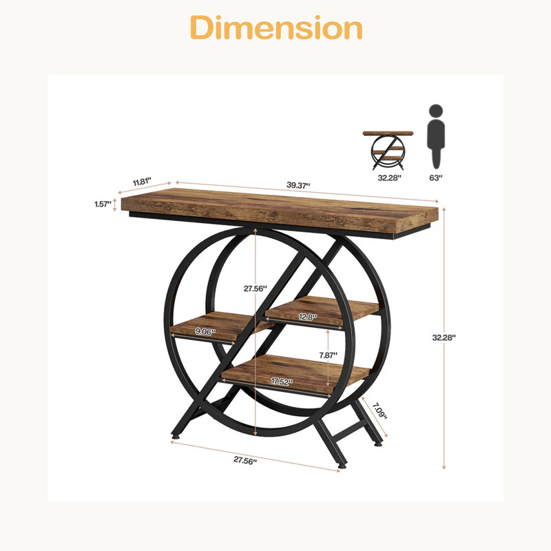 Hall Table,Chic Console Table,Functional Entryway Table