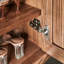 Armoire à chaussures moderne en bois massif