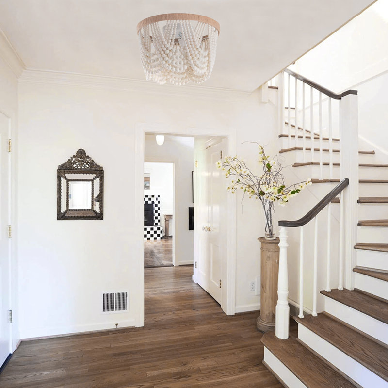 Plafonnier encastré rustique 3 lumières Boho Farmhouse