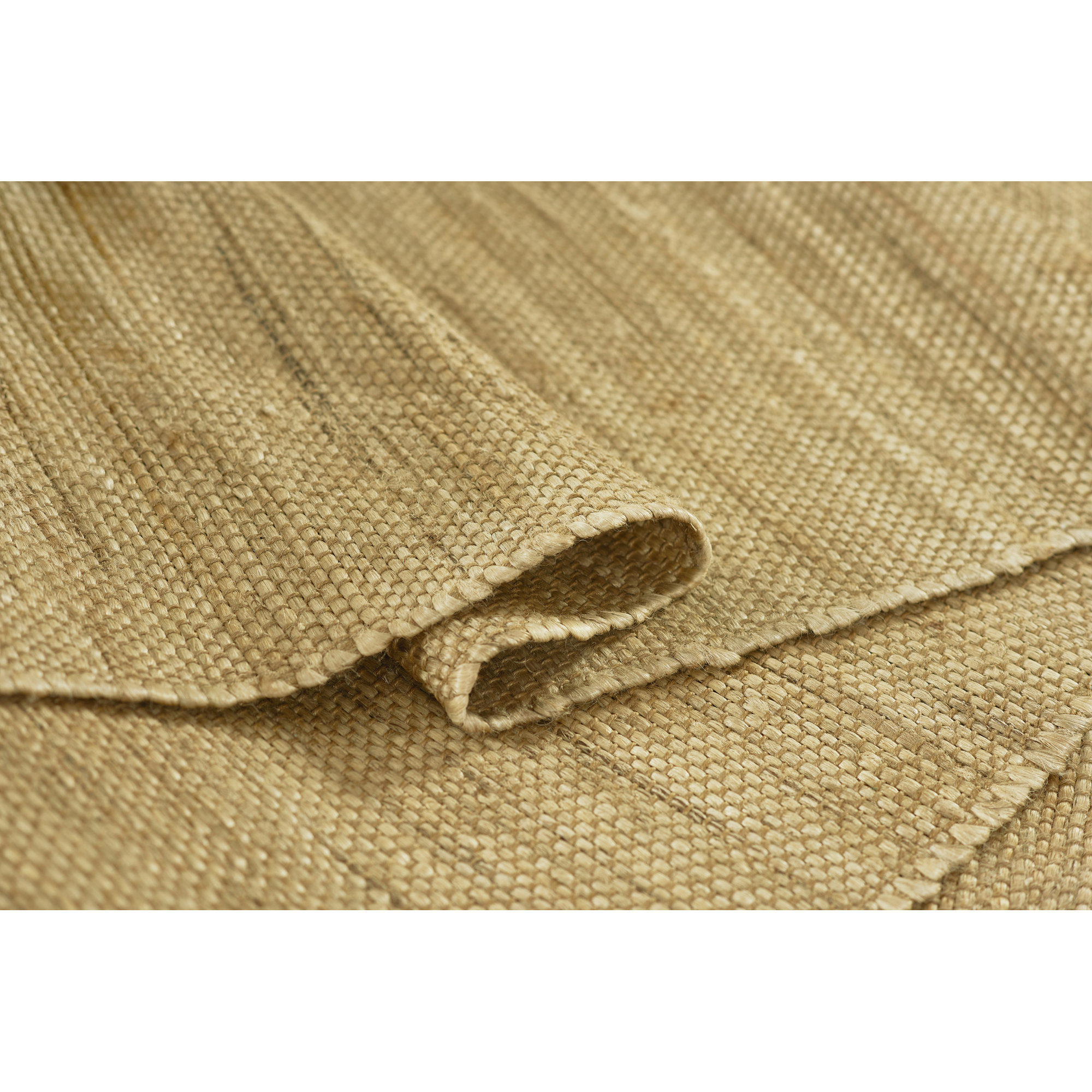 Handmade Jute Tan Rug, Rectangle 5' x 8'
