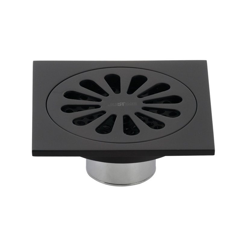 Drain de douche grille de cours d'eau, Noir mat