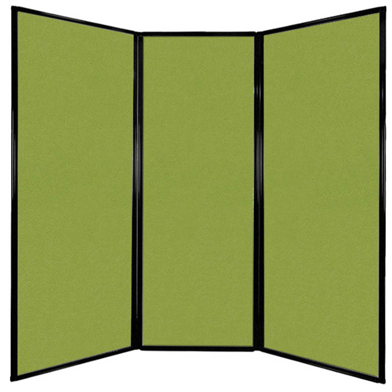 Séparateur de pièce 3 panneaux, Vert lime, H 88 po x l 90 po x P 2 po