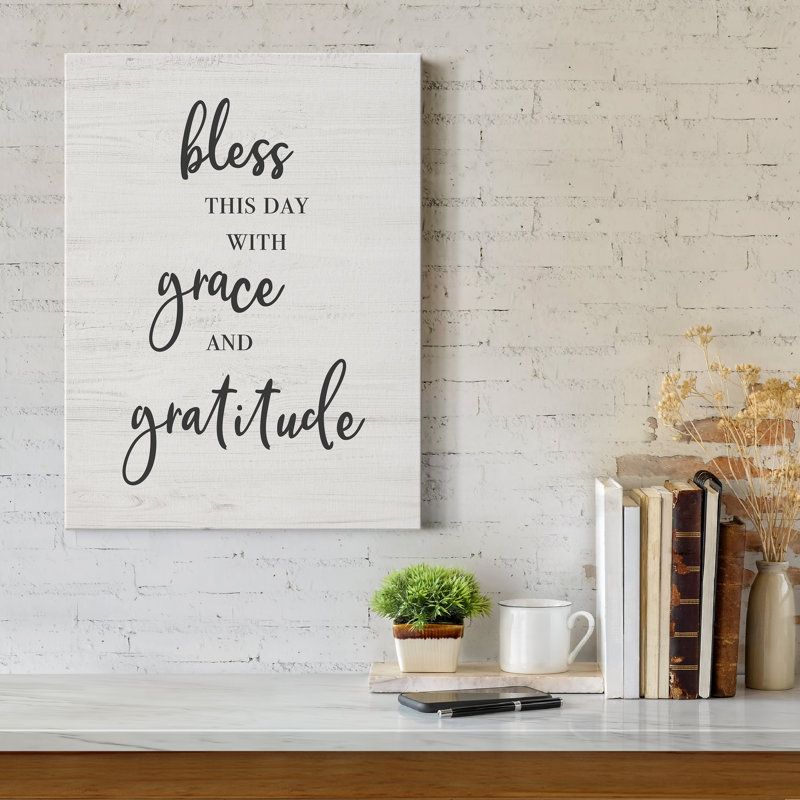 «Bless This Day», reproduction sur toile tendue, H 27 po x l 18 po