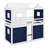 Yaraghi Bunk Wood House Bed with Tent-363034505-363034484