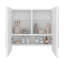 Pharmacie, 2 portes, 3 tablettes, 2 miroirs, blanc