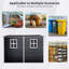 Remise de rangement extérieure de 4 pi x 8 pi avec remise en résine de plancher avec deux portes imperméables et verrouillables-118091643-118091641