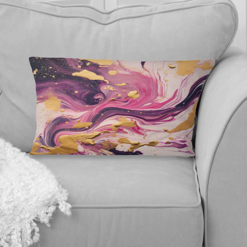 Coussin violet et rose