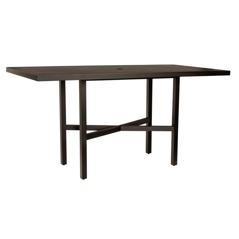 Table rectangulaire à hauteur de barre de parasol, Graphite