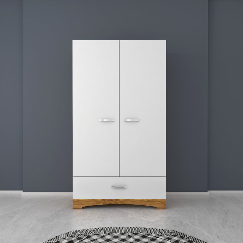 Armoire Perchoir, Brun / blanc