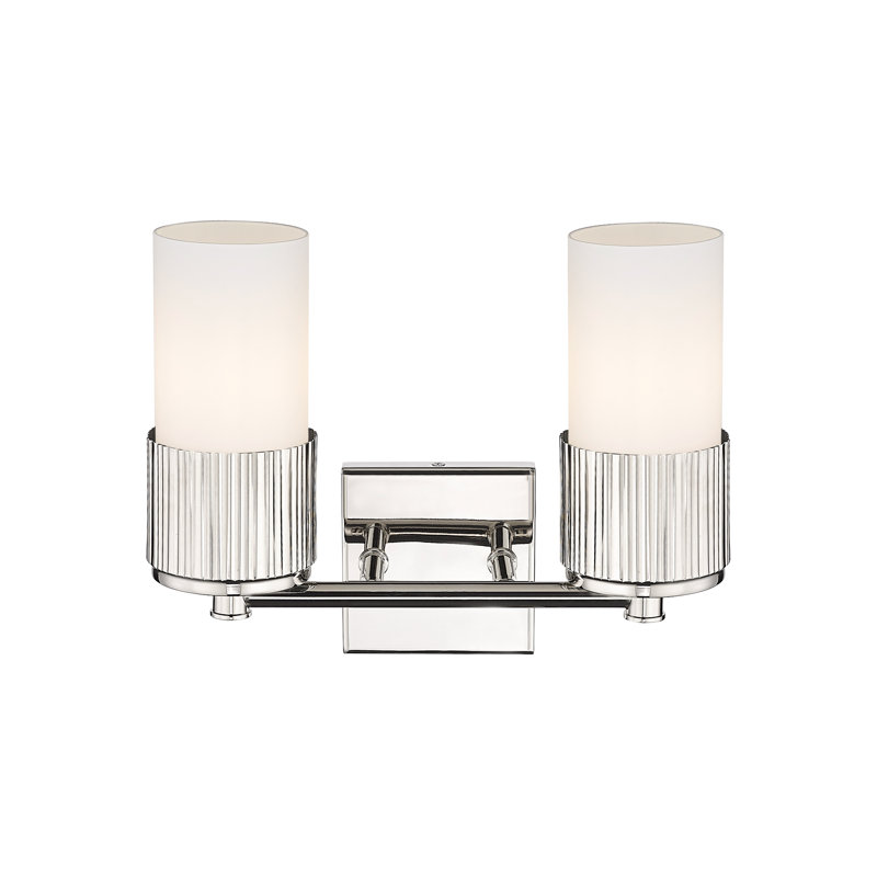 Lurenda 2 - Light Dimmable Vanity Light, White, Polished Nickel