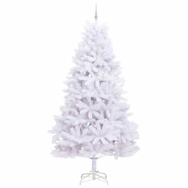 Lighted Artificial Christmas Tree, 270cm H, White
