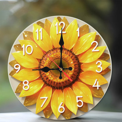Horloge tournesol avec chiffres